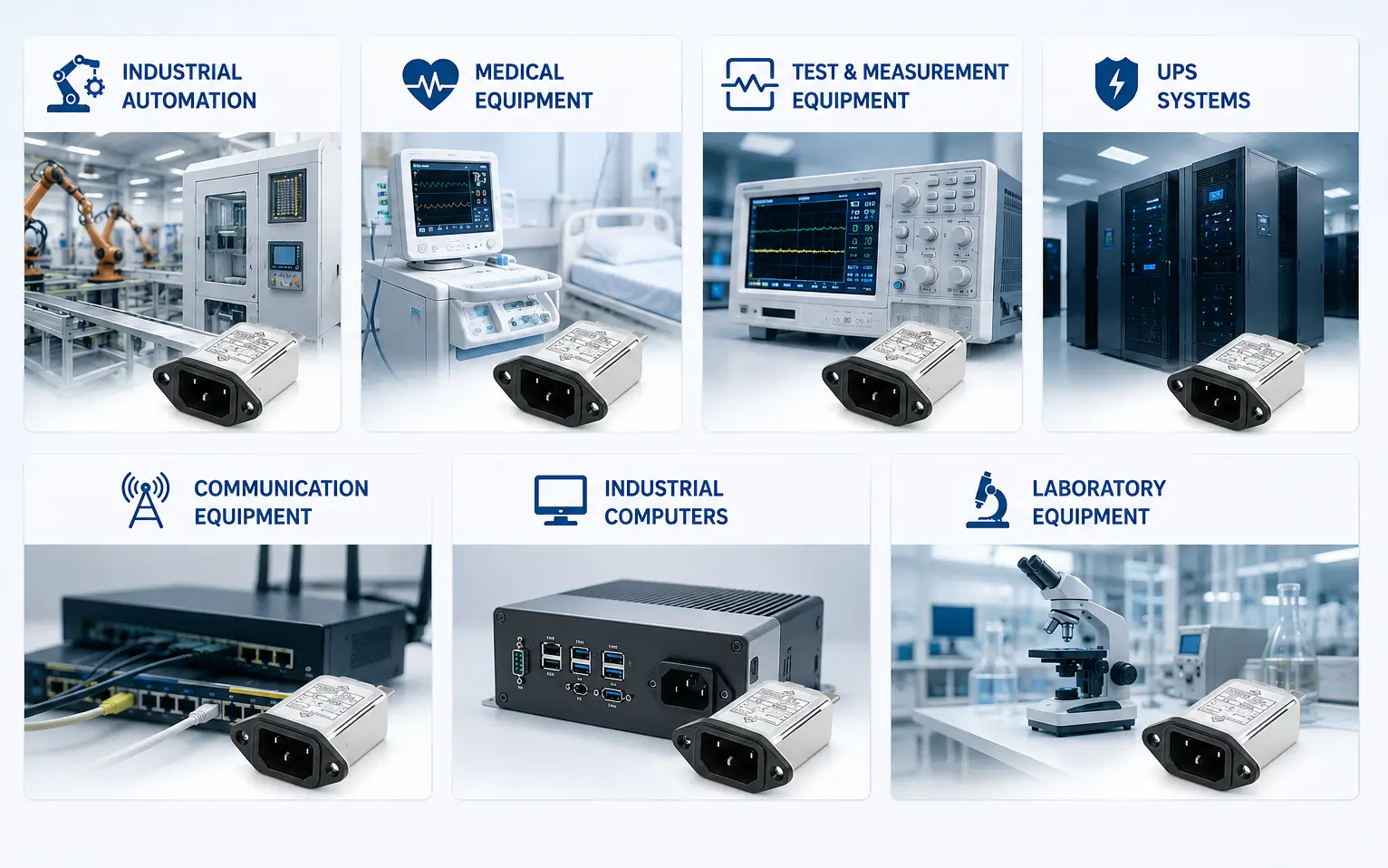 Application areas for DOREXS power entry modules